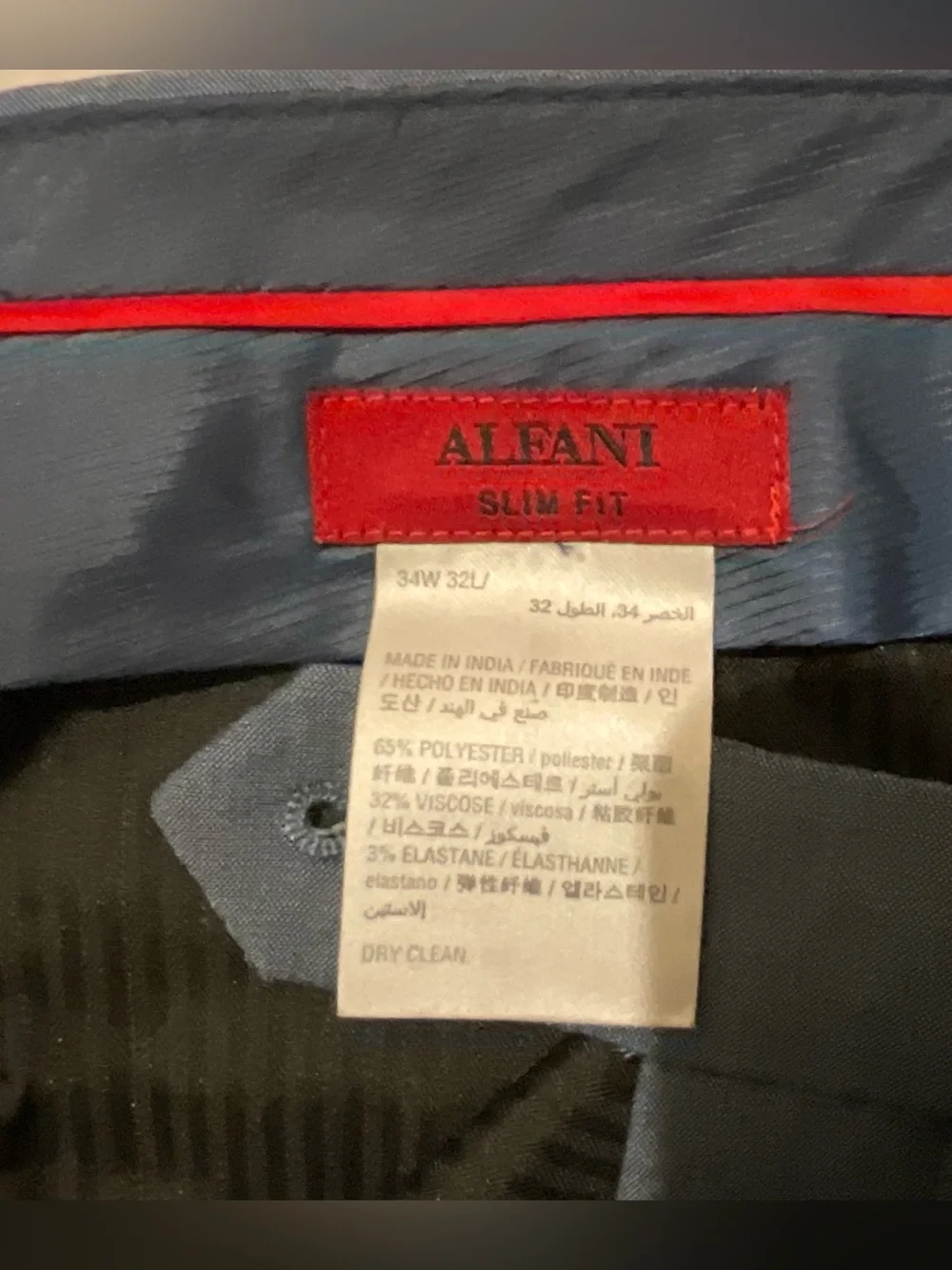 Alfani Slim Men’s Suit 42R 34X32 Light Blue